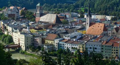 Schöne Aussicht, Blick auf Wasserburg