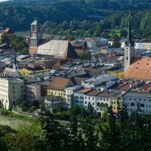 Schöne Aussicht, Blick auf Wasserburg